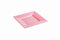 12 Assiettes carrées 24 cm rose pastel réutilisables