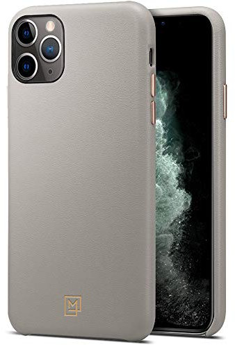 Spigen Apple iPhone 11 Pro Max Case La Manon Câlin Premium Leather Design Oatmeal Beige - 075CS27065