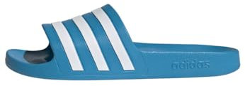 adidas Unisex Adilette Aqua Slides, Solar Blue / Cloud White / Solar Blue, 47 EU
