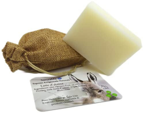Sapone Naturale Artigianale a Freddo al Latte d’Asina – Saponetta Idratante Delicata per Pelli Sensibili – Made in Italy