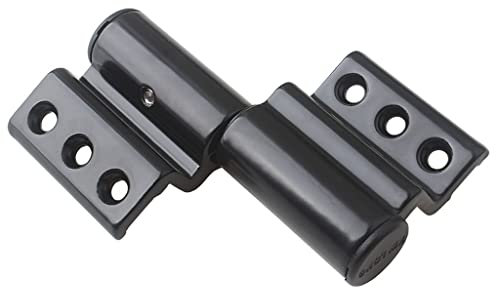 ANWUYANG 2pcs Bridge Bridge Porta in Alluminio E Cerniera della Finestra, Cerniera in Lega di Alluminio Destra Sinistra for Porta Piatta/Porta in Vetro (Color : Black Right)