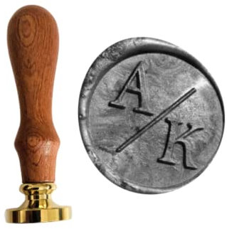 Siegel mit eigenem Logo, personalisiertes Siegel, Hochzeit, Einladungskarten stempeln, save the date, waxstamp, DIY, retro stamp, wedding (30, Design 1)