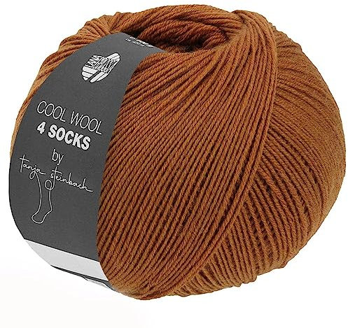 LANA GROSSA Cool Wool 4 Socks | Merino-Sockengarn aus mehrfach verzwirnten Einzelfäden | Handstrickgarne aus 75% Schurwolle (Merino extrafein) | 100g Wolle zum Stricken & Häkeln | 420m Garn FB 7712