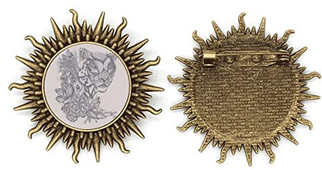 Broche en métal Sonne Brosche Haken Motif léopard