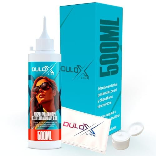 Limpia Gafas de (500ML) con 2 Tapón Especial para Llenado Fácil + Paño de Microfibra 18x18CM + Boquilla con Cierre - Limpiador de Lentes - Limpieza Profesional para Pantallas - Limpiador de Ordenador