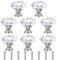 Ouligay 8Pcs Crystal Door Knobs Glass Drawer knobs Crystal Drawer Handles 30mm Diamond Shaped Drawer Pull Handle Clear Cabinet Knobs with Screws for cupboards Cabinet Dresser Kitchen