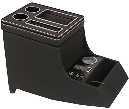 NORDYO Passend for Benz-Vito (W447) 2014-2023 Auto-Armlehnenbox Kabelloses Schnellladen Handy-Laden mit USB-Schnittstelle Zigarettenanzünder (Size : D- black VITO W447)