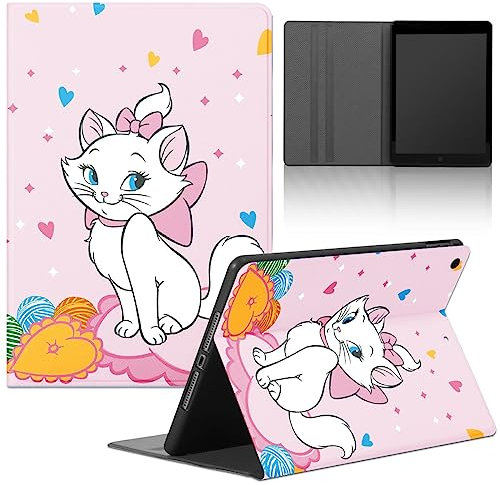 Pnakqil Custodia per Lenovo Tab M10 3rd Gen 10,1, Flip Cover in pelle PU con Supporto di Multi-Angoli Soft TPU Sottile Antiurto Tablet Backcover in Silicone per Tab M10, Gatti 3