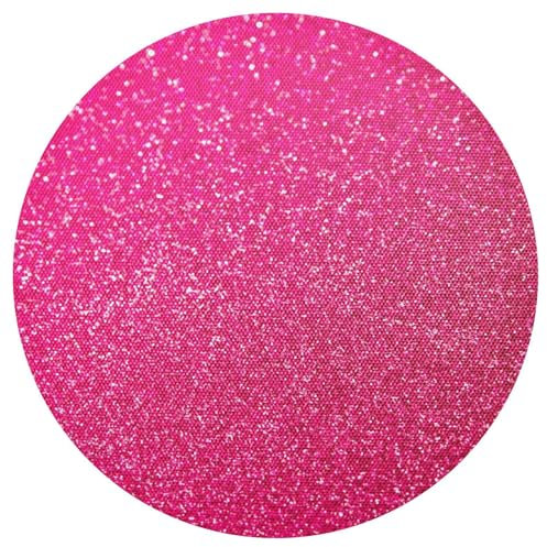 Sets de table ronds à paillettes Rose vif 39 cm