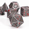 HNCCESG Metal DND Dice Set,D&D Würfel Set Metall Polyhedral Würfel Dice of 7Pcs,with Dice Bag Dungeons and Dragons Gift TTRPG (AntiqueBlood)