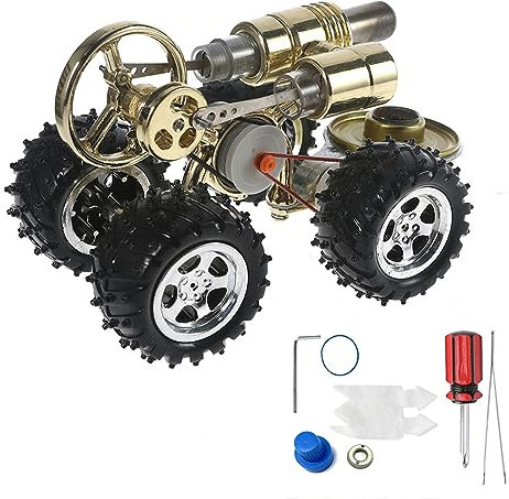 DIY Motor Modell Metall Mini Auto Modell Spielzeug Elektromotor Auto Fahrzeug Bausatz Schreibtisch Motor Für Erwachsene Kinder Stirling Motor Auto