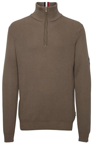 FQ1924 - FQKyle Ribbed Texture Halfzip - Pullover - 21900568, Größe:L, Farbe:Bungee Cord (180513)