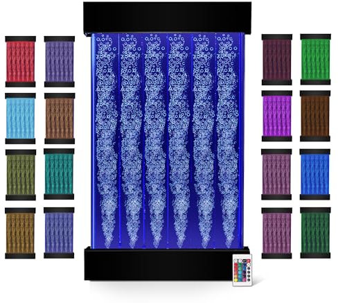 Boldworks Sensory Bubble Wall Lamp, 16 Colors, 4 Light Effects, 35 x 20 Inches