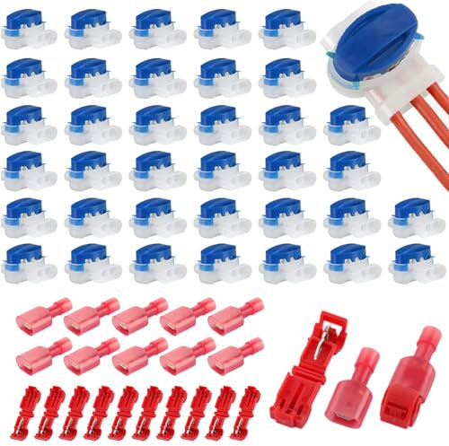 SENENQU 40 PZ Connettori Cavo Robot con 10 Terminali Trimmer Riempiti in Gel Resina Originale, Connettori Impermeabile 314 Per Connettori Robot Trimmer Automower- Impermeabili, Sicuri, Snudatura