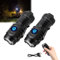 Hoemudy Mini linterna monstruo de tres ojos, linterna de mano súper brillante, linterna LED recargable, linterna regulable, linterna LED pequeña, linterna de bolsillo, linterna de bolsillo impermeable