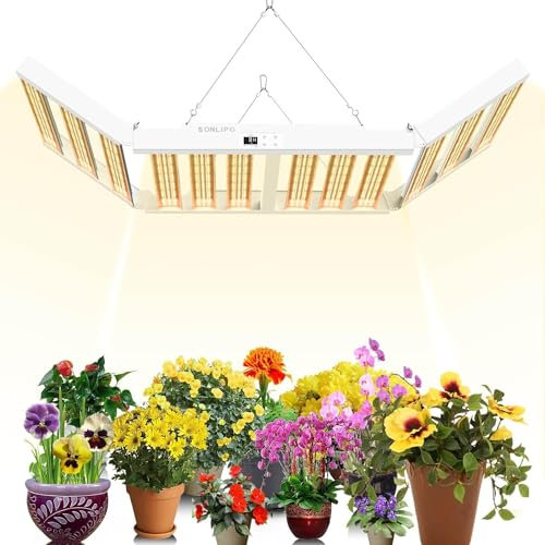 SPF8000 PRO Pflanzenlampe Led Vollspektrum Grow Light 800W 180x180cm Abdeckung mit Gemüse- und Blüten-Dimmer, Timer, Pflanzenlicht Led Grow Lampe für Zimmerpflanzen Gemüse Aussaat Blumen