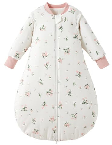 Duomiaomiao 3.5Tog Schlafsack Baby, 100% Baumwolle Baby Schlafsack Winter, Mädchen Neugeboren, Jungen Schlafsack, Warmer Neugeborene Kinder(100)
