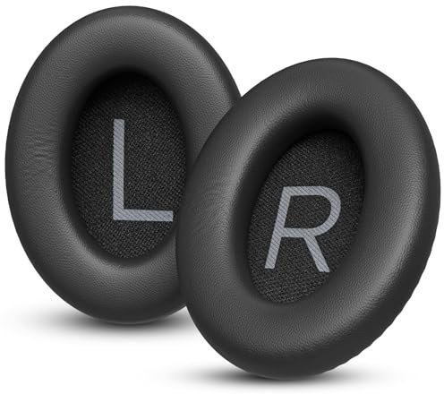 Ersatz Ohrpolster für Bose QuietComfort 45 (QC45) – Premium Ersatzpolster für Bose QuietComfort 45 (QC45) Kopfhörer Ohrpolster Ersatzpolster (Schwarz)