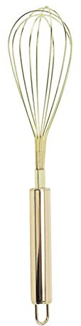 Gold Stainless Steel Hand Whisk Mixer Tool Heat Resistant Kitchen Whisks Gift
