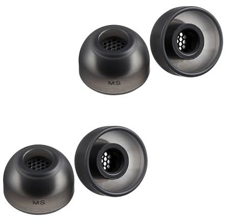 AZLA SednaEarfit MAX TWS 6 – Earbud Tips for Wireless Headphones - Noise Canceling Earbuds Replacement Tips - Eartips Compatible with Sony, Samsung, Sennheiser, and Devialet (Dark Gray, MS)