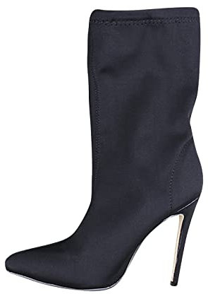 Stivali Alti Fino al Ginocchio da Donna con Tacco a Spillo e Cerniera Stivali Alti Donna sopra Il Ginocchio Morbidi Pelle Tronchetti Comode Zip Elegante Scarpe Stivali Alti Fino al Ginocchio da Donna