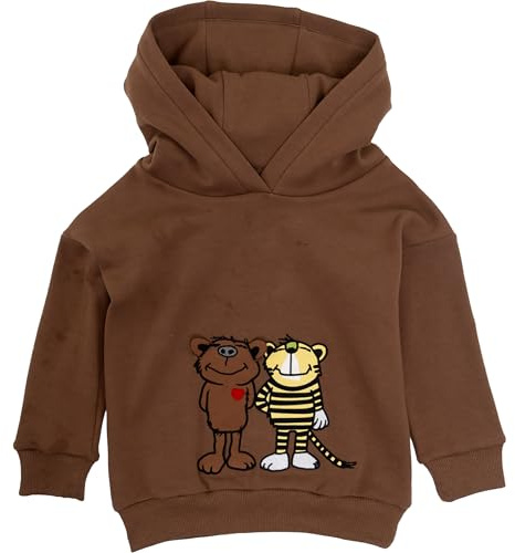 Bavarian Caps Tiger&Bär Kinder Hoodie, Braun, 92|98, Braun, 92 cm