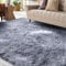 XSIVOD Flauschig Hochflor Teppich Grau, Waschbarer Teppich 200x230 Wohnzimmer Anti Rutsch Extra Große Teppiche Schlafzimmer Weich Moderne Teppiche Matte Teppichen für Kinderzimmer