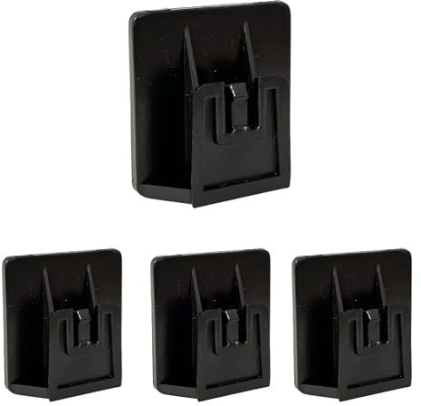 Generico 4 PZ - Clip Supporto per Telepass Slim - Compatibile con MooneyGo - Clip adesiva - Porta Telepass per auto - Attacco per Telepass Supporto Nuovo a Clip - Nero