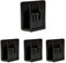 Generico 4 PZ - Clip Supporto per Telepass Slim - Compatibile con MooneyGo - Clip adesiva - Porta Telepass per auto - Attacco per Telepass Supporto Nuovo a Clip - Nero