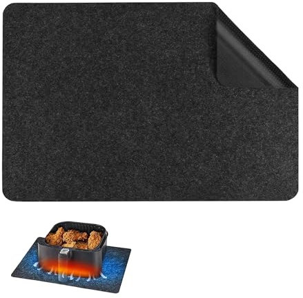 1pcs Heat Proof Mat, 12 * 17inch Heat Proof Mat Kitchen, Heat Resistant Mat for Air Fryer, Appliance Sliders Function, Nonstick Heat Resistant Countertop Mat for Coffee Maker, Microwave