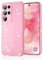 Eherui Custodia per Samsung Galaxy S25 Ultra glitterata, in silicone TPU, anti-impronte, antiurto, sottile, morbida, per Samsung S25 Ultra, rosa