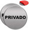 2 unidades de Señal Adhesiva | Acabado AAA+ | Aluminio lacado | Acabado Cepillado | Super Adhesivo | Diámetro Ø 100 mm - Grosor 0.8mm (Señal Privado)