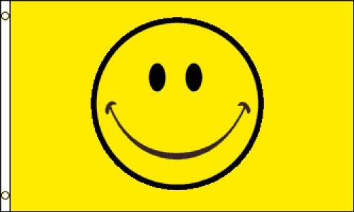 Happy Face Flagge, 90 x 152 cm, Nylon