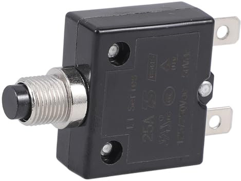 ERINGOGO Interruttore Automatico Termico Protezione Da Sovraccarico Termico Interruttore Automatico A Ripristino Manuale 125-250 V Ca 50 V Cc (25 A)