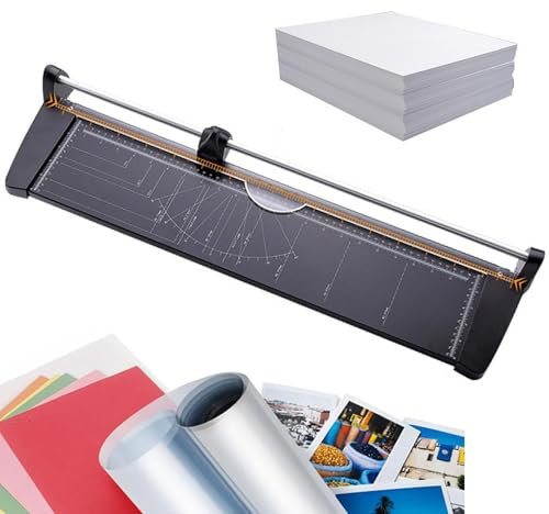 A2 Papierschneider, A2 Rotary Paper Trimmer Cutter, Schnittbreite 60 Cm/23,6 Zoll, Können 1 Mm/10 Blätter Papier Schneiden, Verschiedene Materialien, Rostfeste Metallpanel, Für Druckgeschäfte, Schulen