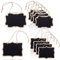 TIESOME 10 mini letreros de pizarra de madera, etiquetas reutilizables para decantador con alambre para colgar, etiquetas de mensaje personalizables para bodas, fiestas, botellas de vino, decoración