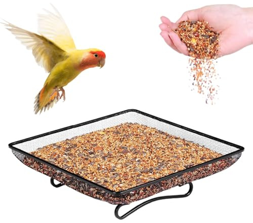 Futterhaus, Vogelfutterschale, Feinmaschige Bodenfutterstation, Vogelfutterschale Aus Metallgeflecht Futterschale Für Wildvögel, Amsel, Spatzen
