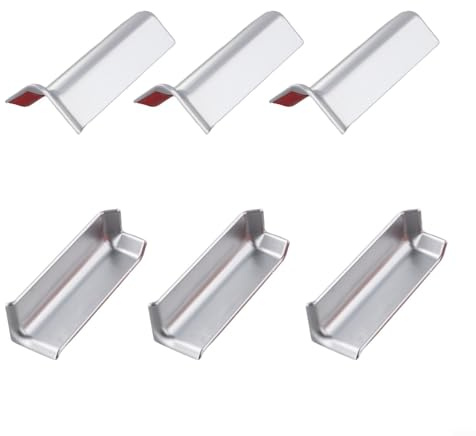 For 10cm Height Baseboard Corner Blocks Trim with Inside and Outside Corners Connector Set for Professional Wall Baseboard Corner Finishing (L Silver)