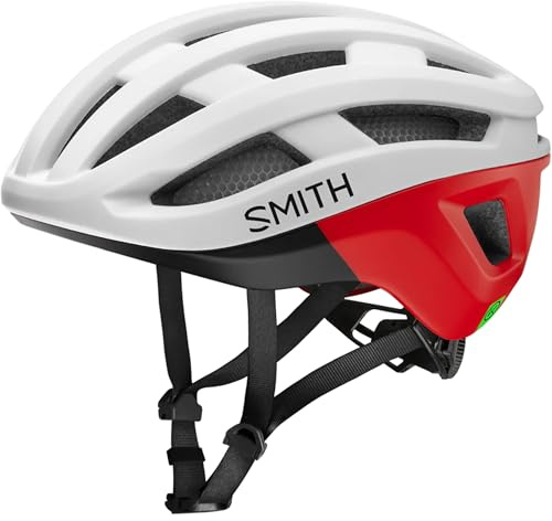 Smith Persist MIPS Fahrradhelm, Matte White/Whiplash, Unisex, Größe L (59-62 cm)