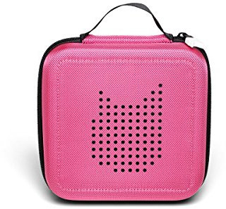 tonies Transporter Hörfiguren, Transporttasche mit Reißverschluss für bis zu 20, passend zur Toniebox in Pink, 17,5 x 17,5 cm