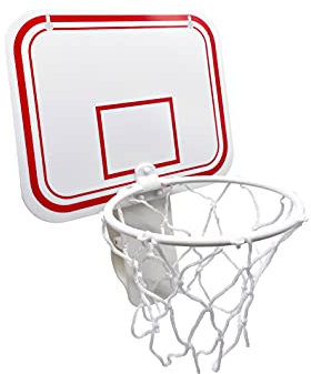 Linkin Sport Office Basketballkorb Clip für Mülleimer Basketball Spiel Kleiner Basketball Board Clip für Abfallkorb in Toilette, Schlafzimmer, Bad und Büro 6.3 x 7.9 weiß