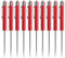 (10) TEN Snap on Pocket Screwdriver, Flat Tip Screwdrivers, RED ~ Magnetic .NEW. R86855