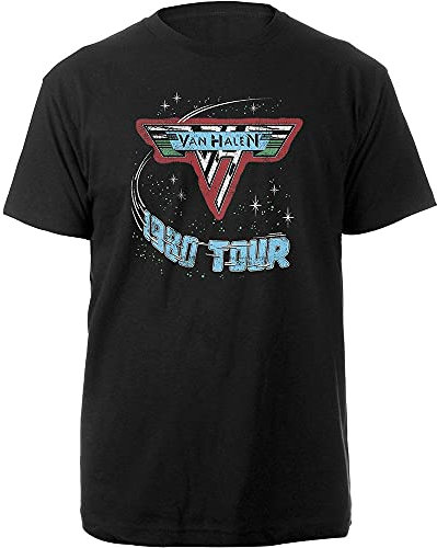 Van Halen Unisex T-Shirt. 1980 Tour (Large)