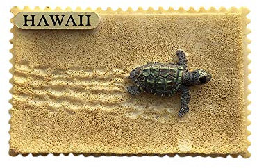 Hawaii 3D Beach Refrigerator Magnet Resin Travel Souvenirs,Handmade Home & Kitchen Decoration Hawaii Fridge Magnet Collection Gift