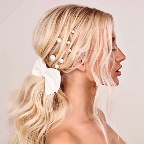 SWEETV 18Pcs Pearl Hochzeit Haarnadeln, Braut Haarnadeln Set Hochzeit Haarschmuck für Bräute
