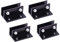 4pcs Adjustable Glass Clamp Holders, Black 90 Degrees Space Aluminum Glass Corner Angle Connect Clamp Brackets, Suits 10-12mm Thickness