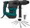 VONROC Martello rotante perforatore 1800W-6 Joule. 4 funzioni. Velocità regolabile - SDS plus. Incl. impugnatura,3 punte e 2 scalpelli