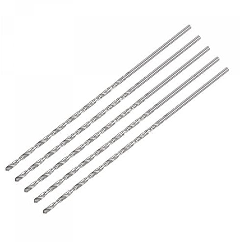 sourcing map 5Stk. Mini Mikro Spiralbohrer 2mm extra langer Metallbohrer 100mm Aluminiumlegierung