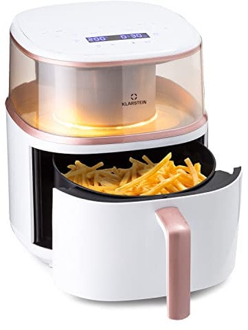 Klarstein Friggitrice ad Aria, Air Fryer 1500W, Friggitrice ad Aria Calda, Forno ad Aria, Friggitrice Elettrica 16 Programmi, Timer, Selezione della Temperatura, Controlli Touch, Friggitrice Aria 7.5L