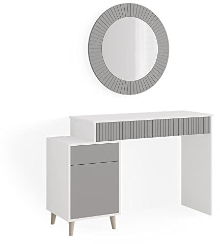 Vicco tavolo da toeletta Arles, Grigio/Bianco, 120 cm